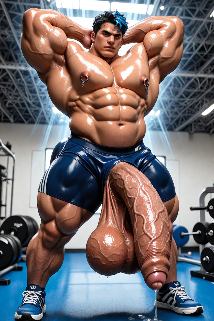 Wide Hips, Oiled Skin, Gigantic Oversized Heavy Sagging Balls ИИ гей порно