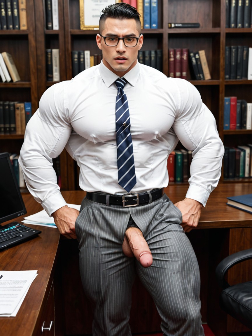 1 Persona, Beige Formal Office Form Fitting Clothes, Profesora Porno gay IA