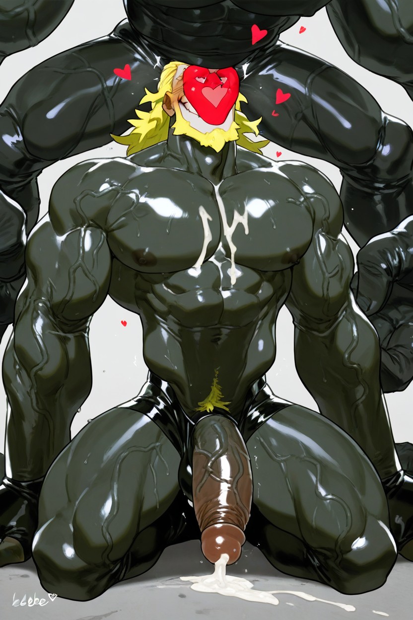 V Shape, Lips Stretched Around Massive Cock, O-shaped Mouth ゲイAIポルノ