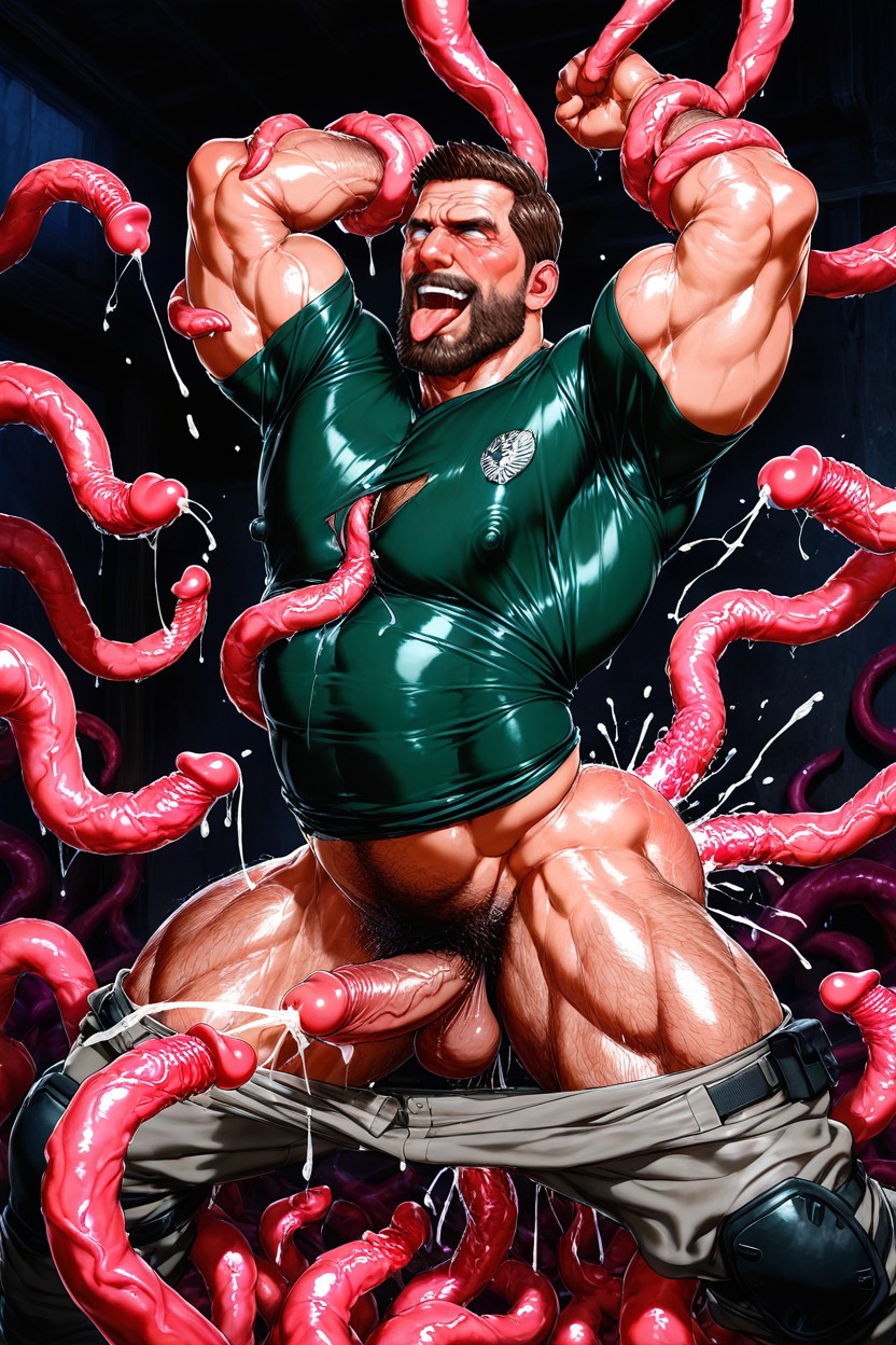 Body Fur, Wet, Oversized Pecs Porno IA Gay