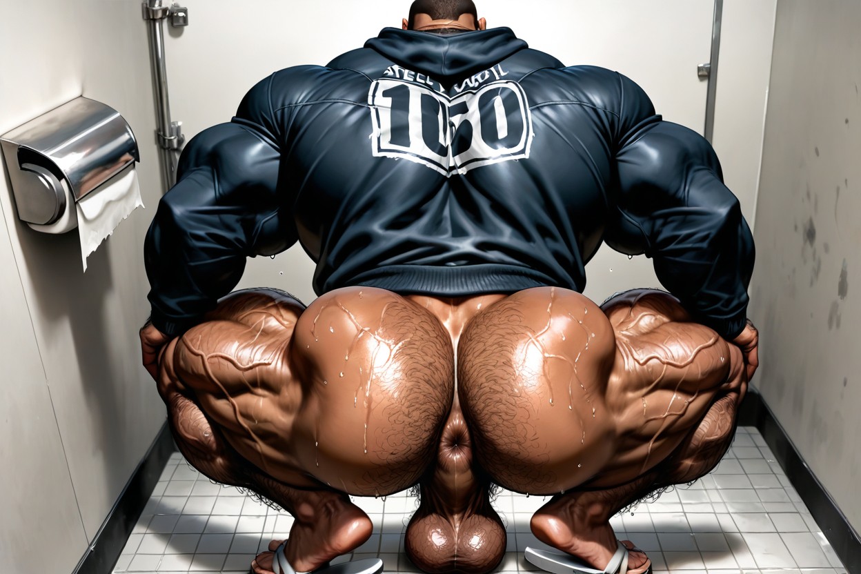 Steel Rings, Rear View, Muscular Legs Porno IA Gay