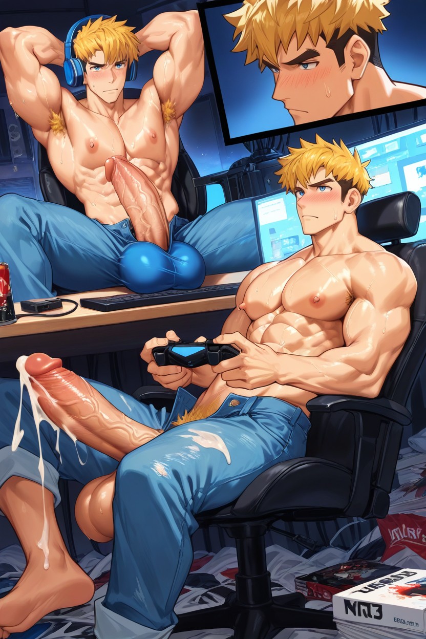 Armpit Hair, Abs, Pretty Eyes Porno IA Gay