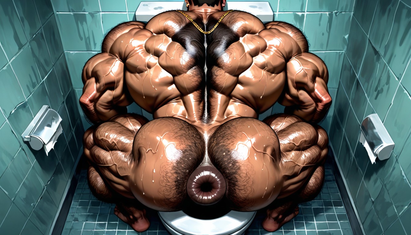 18+, Vascular Muscles, Sitting On Toilet Porno IA Gay