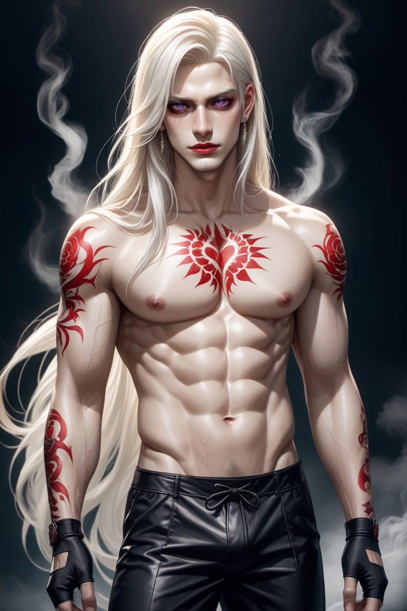 Blue And Red Tattoos, K-popアイドル, Colorful Tattoos ゲイAIポルノ