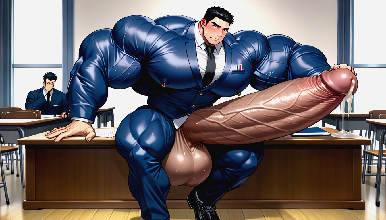 Male, Male, Tête Rasée Porno IA Gay