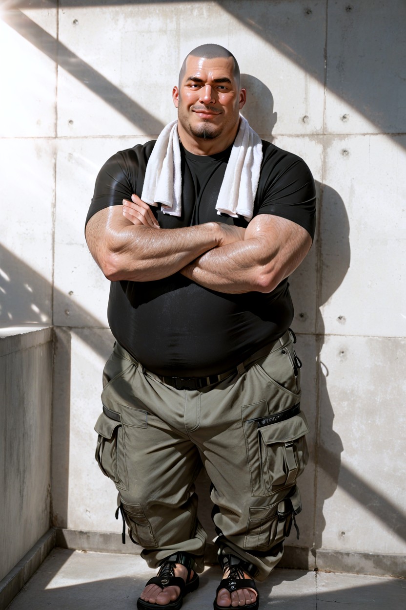 Confident Smile, Goatee, Cargo Pants AI同性戀黃片