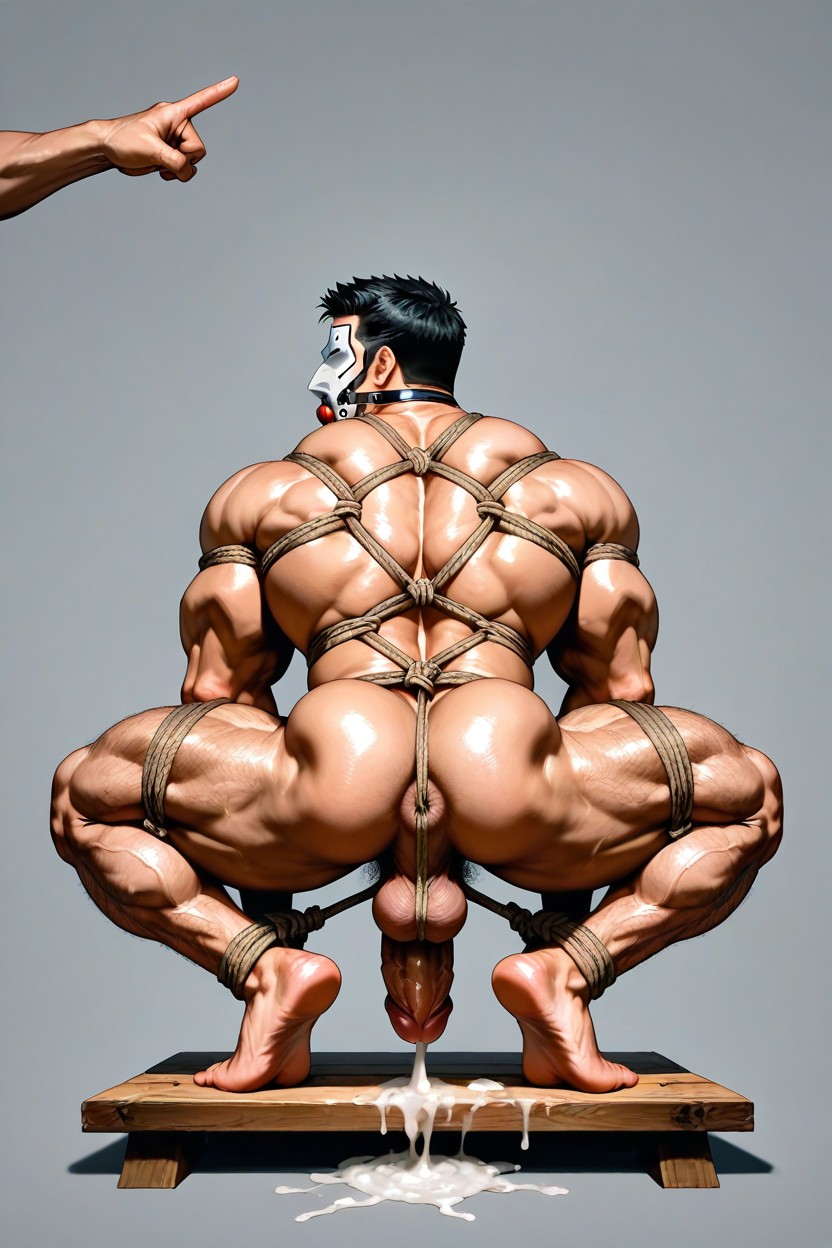 Large Erect Penis, Legs Apart, Huge Balls Porno IA Gay