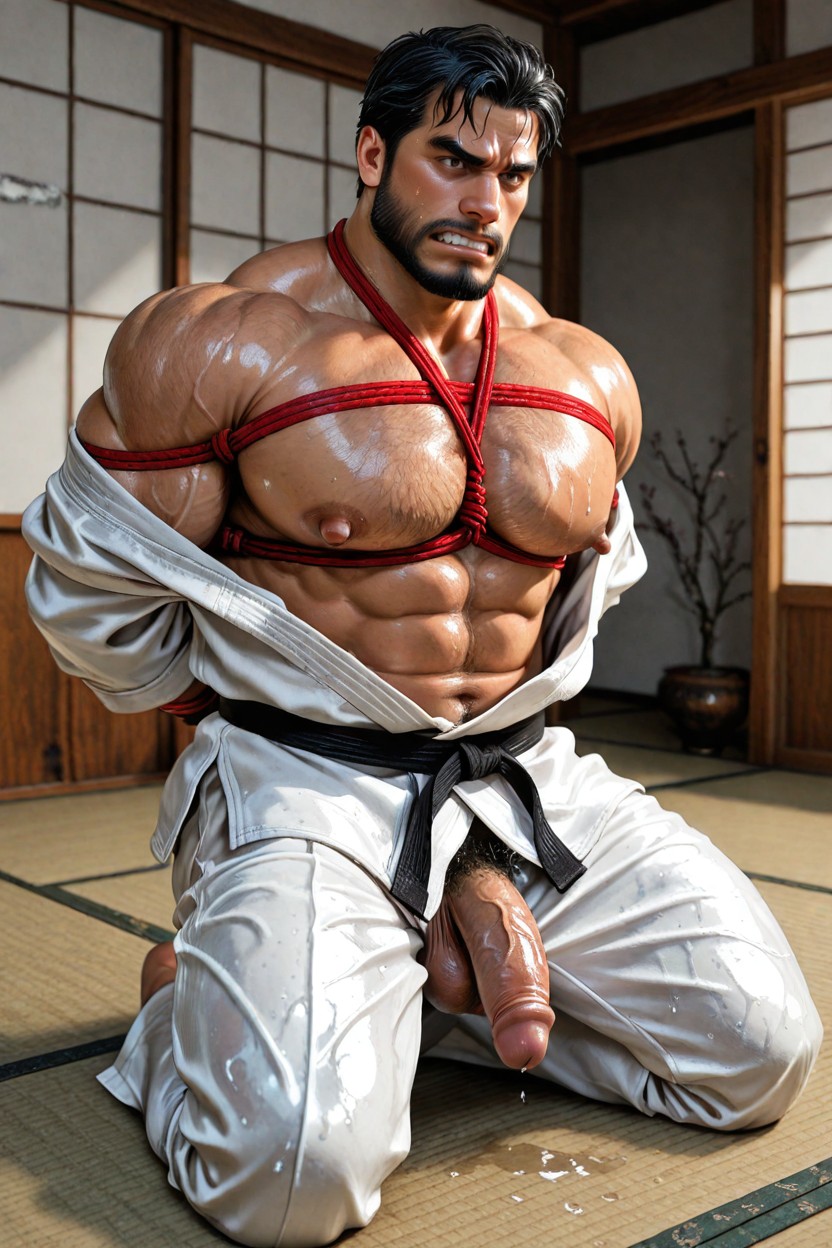 Broad Shoulders, Well Built Body, Beard ゲイAIポルノ