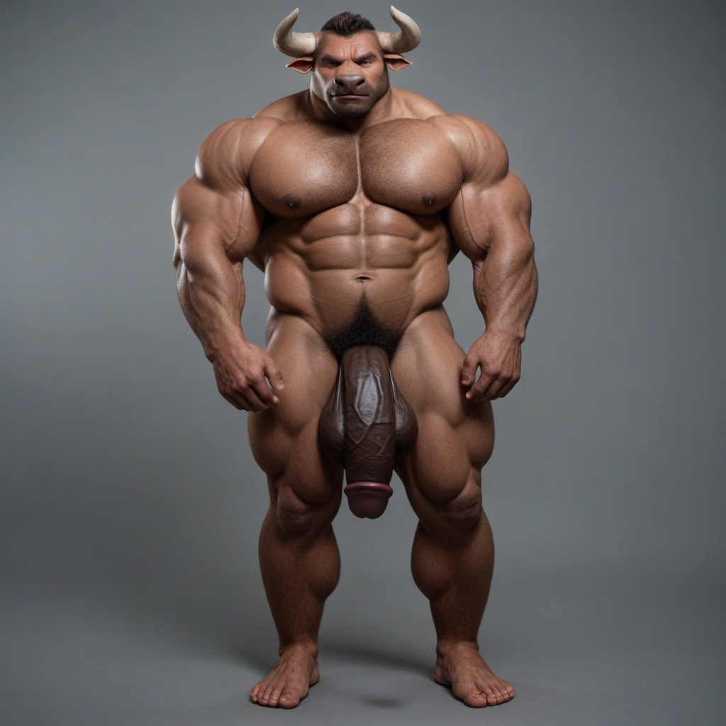 小馬阴茎, Minotaur Massive Balls, Huge Minotaur AI同性戀黃片