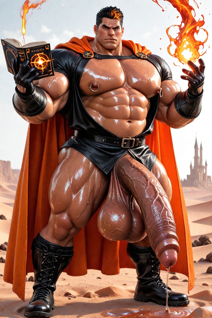 Hyper Obese, Battle Stance, Soft Facial Features ゲイAIポルノ