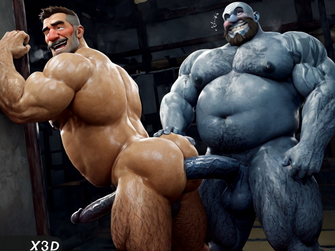 Very Hairy Chests, 简单背景, Two Men AI同性恋黄片