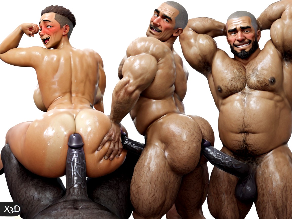 Vue De Côté, Horny Expression, Tan Skin Porno IA Gay