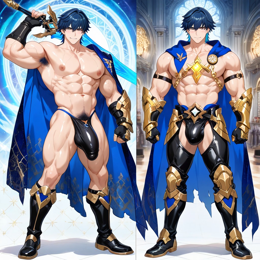 Opéra, Pubic Hair, Blue Hair Color Porno IA Gay
