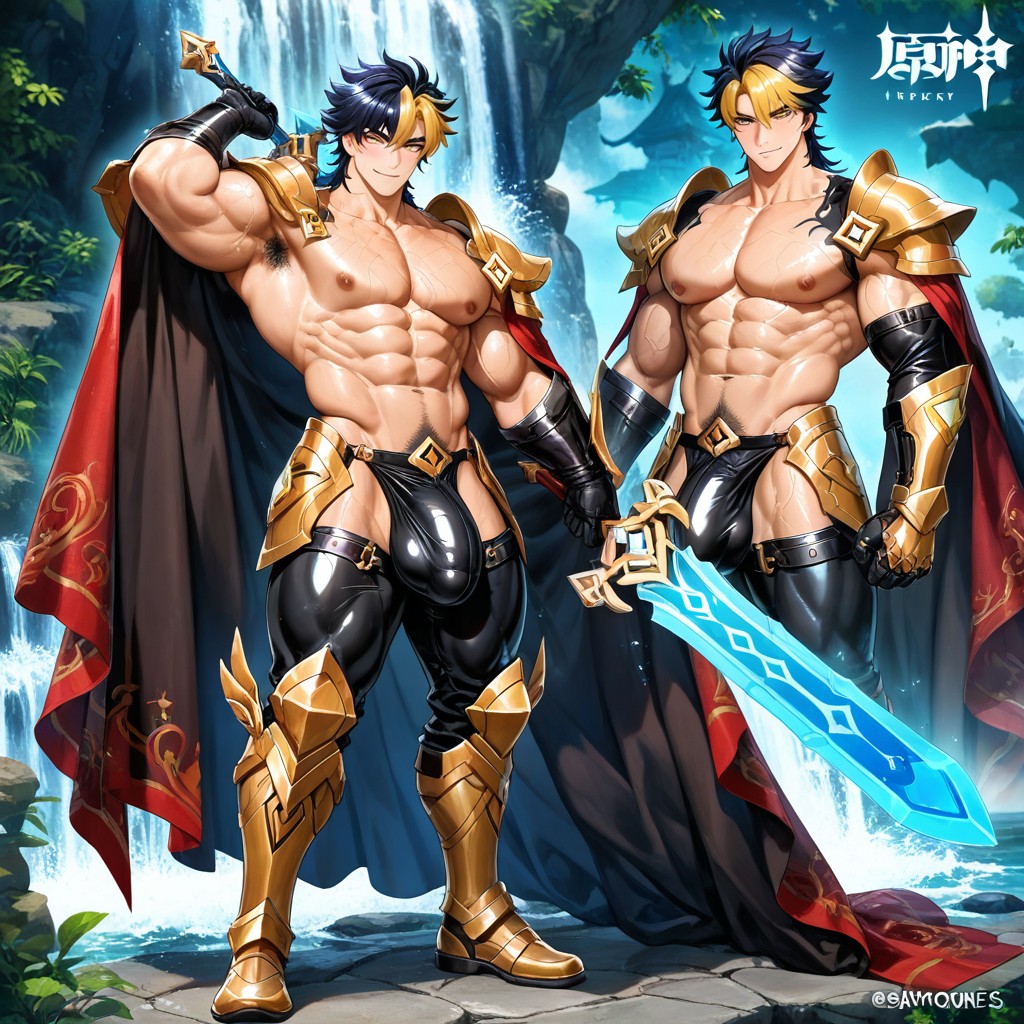 Pegasus Seiya Hero Theme, Armpit Hair, Exposed Black Thong ИИ гей порно