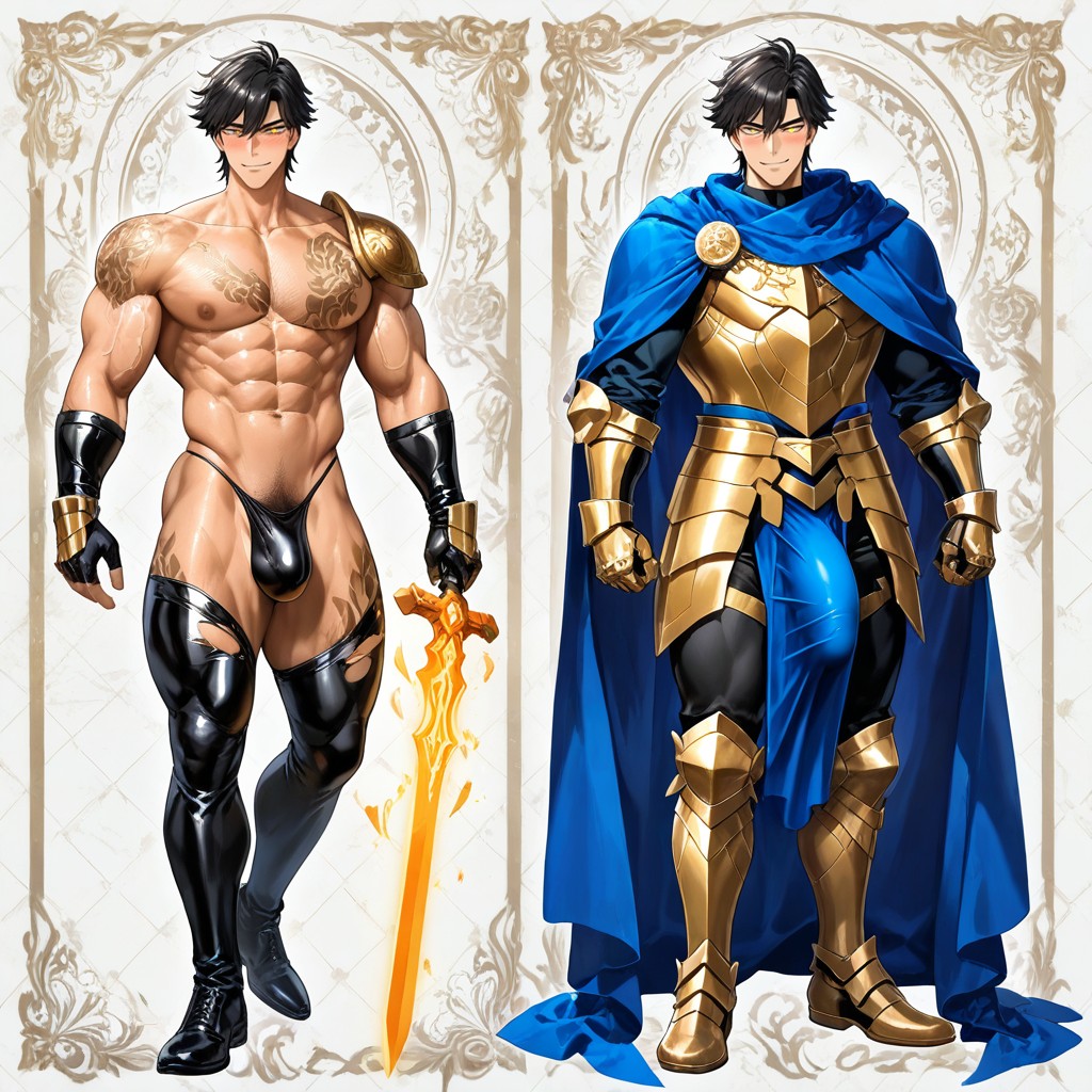 Athletic Tanned Skin, Ultra-detailed, Male Only AI同性戀黃片