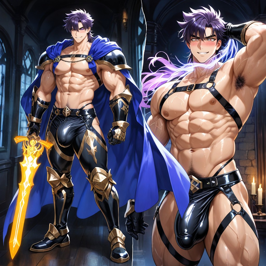 K Resolution, Hyper-muscular Ripped Physique, Leather Gauntlets KI Schwulenporno