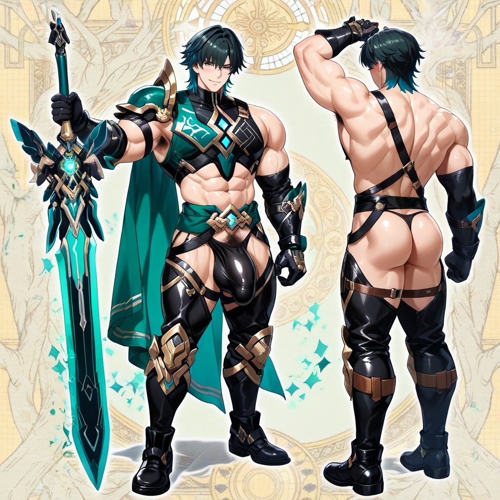 Armpit Hair, Caelus From Honkai Star Rail, One Arm Up Porno gay IA
