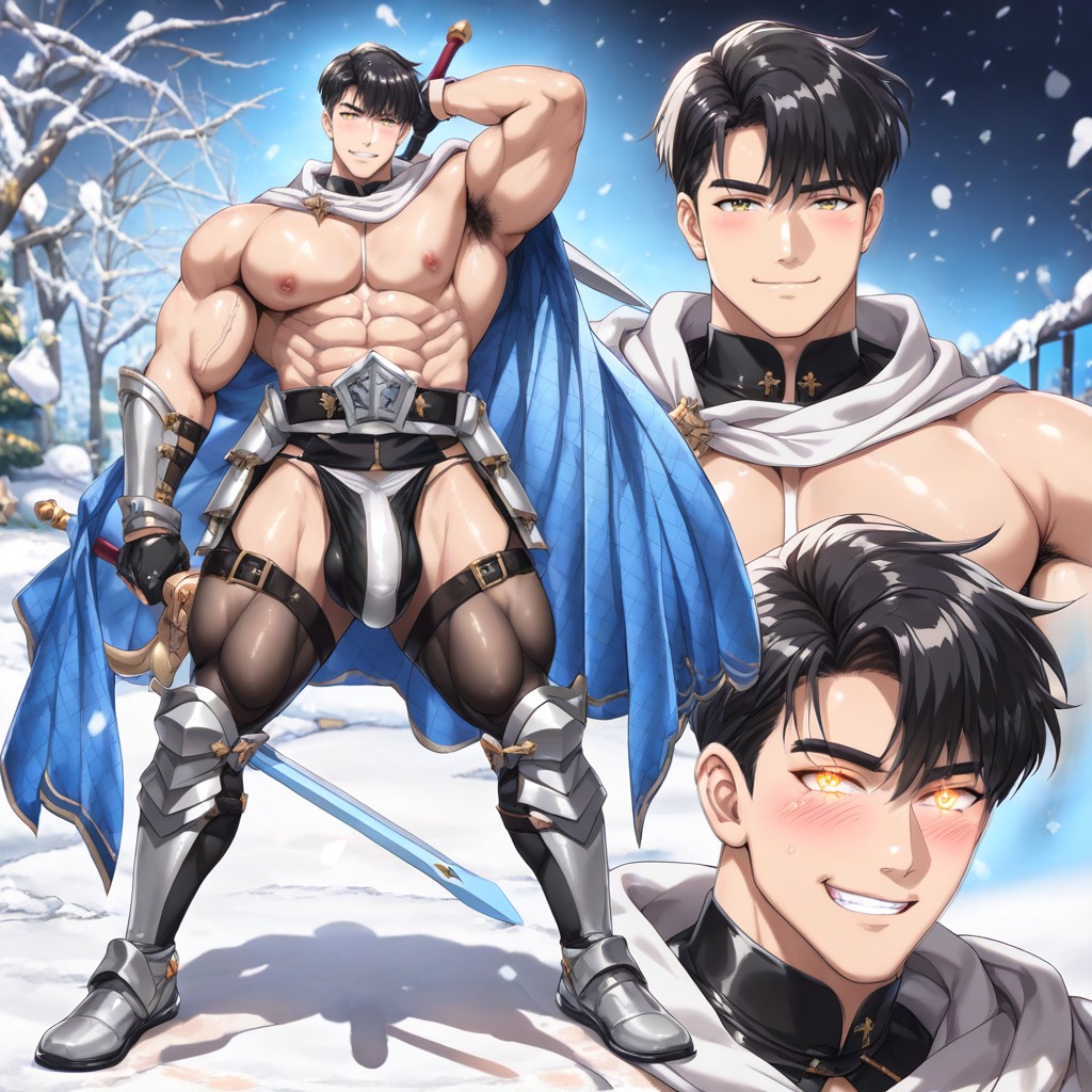 Cul Moyen, Highly Detailed Anatomy, Pegasus Seiya Hero Theme Porno IA Gay