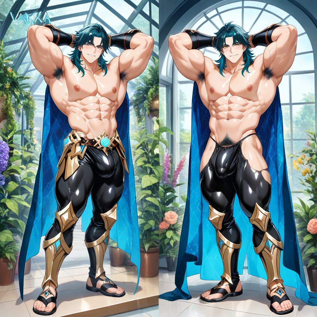 En Forme, Cinematic Lighting, Detailed Knight Leggings Porno IA Gay
