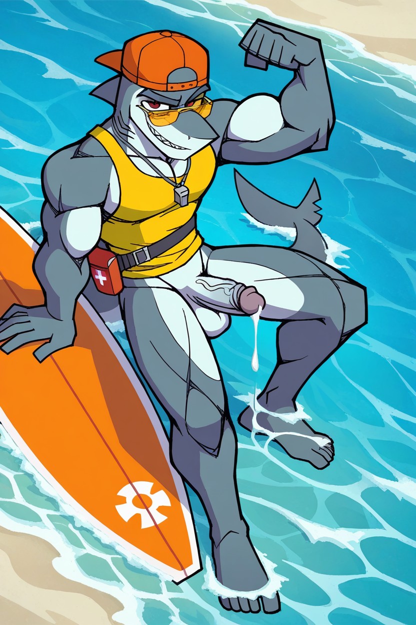 Furry, Is In The Water Up To His Knees, Masturbating Massive Penis AI同性戀黃片