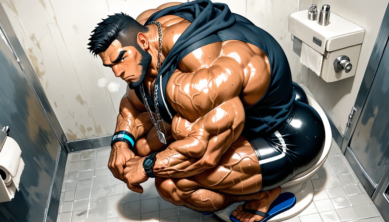 Handsome, Huge Black Beard, Hairy Body 게이 AI 포르노