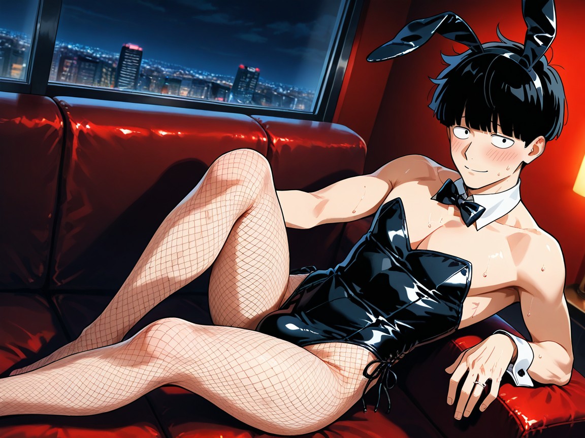 Mobpsycho, Fishnet Tights, Knee Up Porno IA Gay