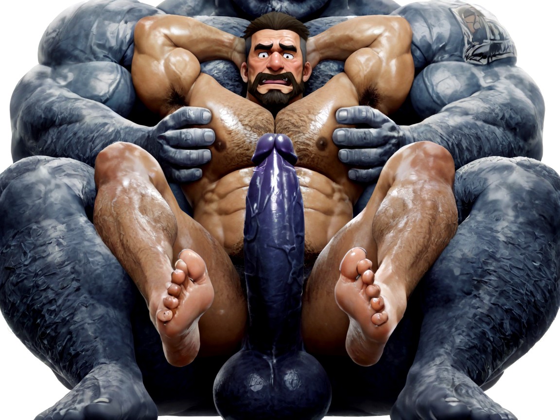 Horny Expression, Tan Skin, Ángulo Bajo Porno gay IA