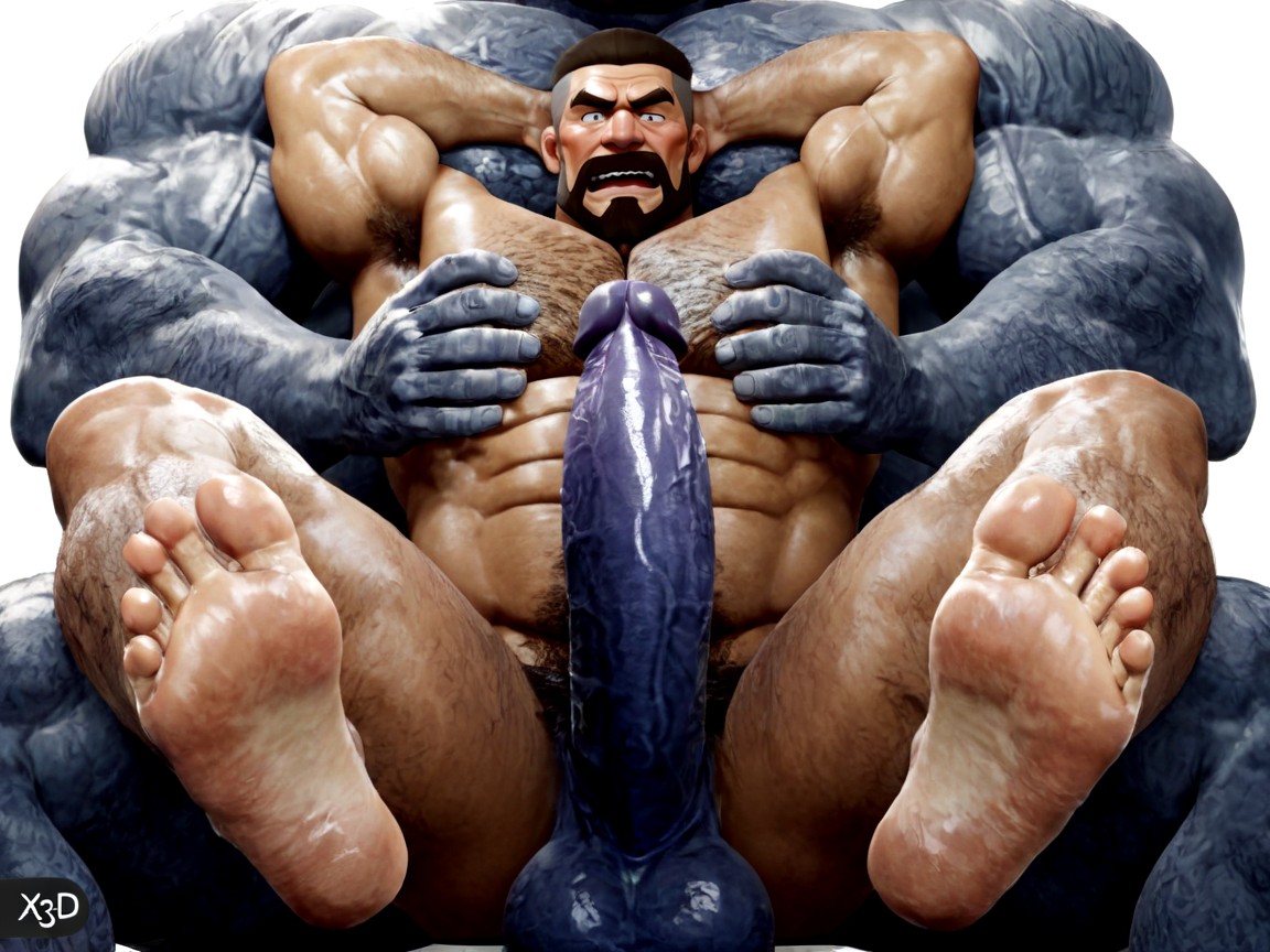 Excessive Body Hair, Horny Expression, Ángulo Bajo Porno gay IA