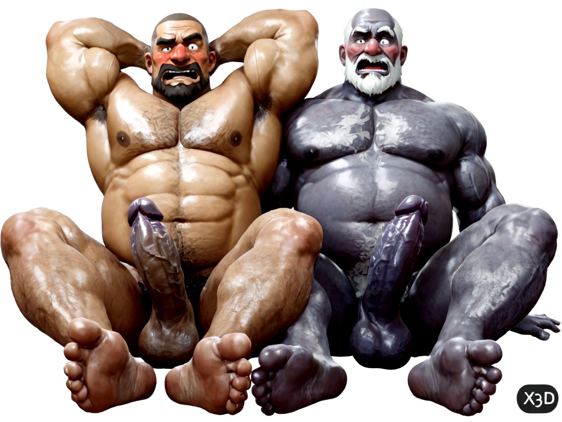 Obese, Beard, Orgasm AI Gay Porn