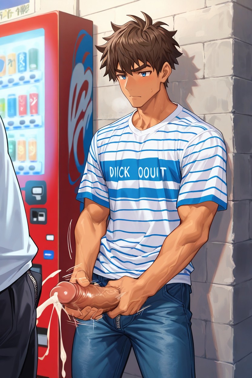 Blue Eyes, Nyuudles, Wearing Tight Jeans AI同性戀黃片