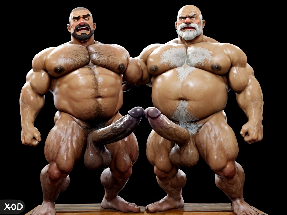 Horny, Barba, Orgásmica Porno gay IA