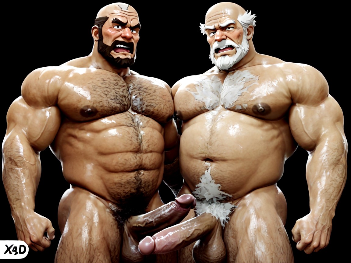 Hyper Gut, Excessive Chest Hair, Orgasm AI Gay Porn