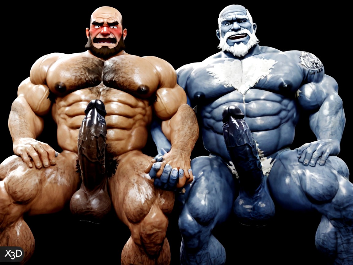 Strong Brow, Latino, Ash Hair AI Gay Porn