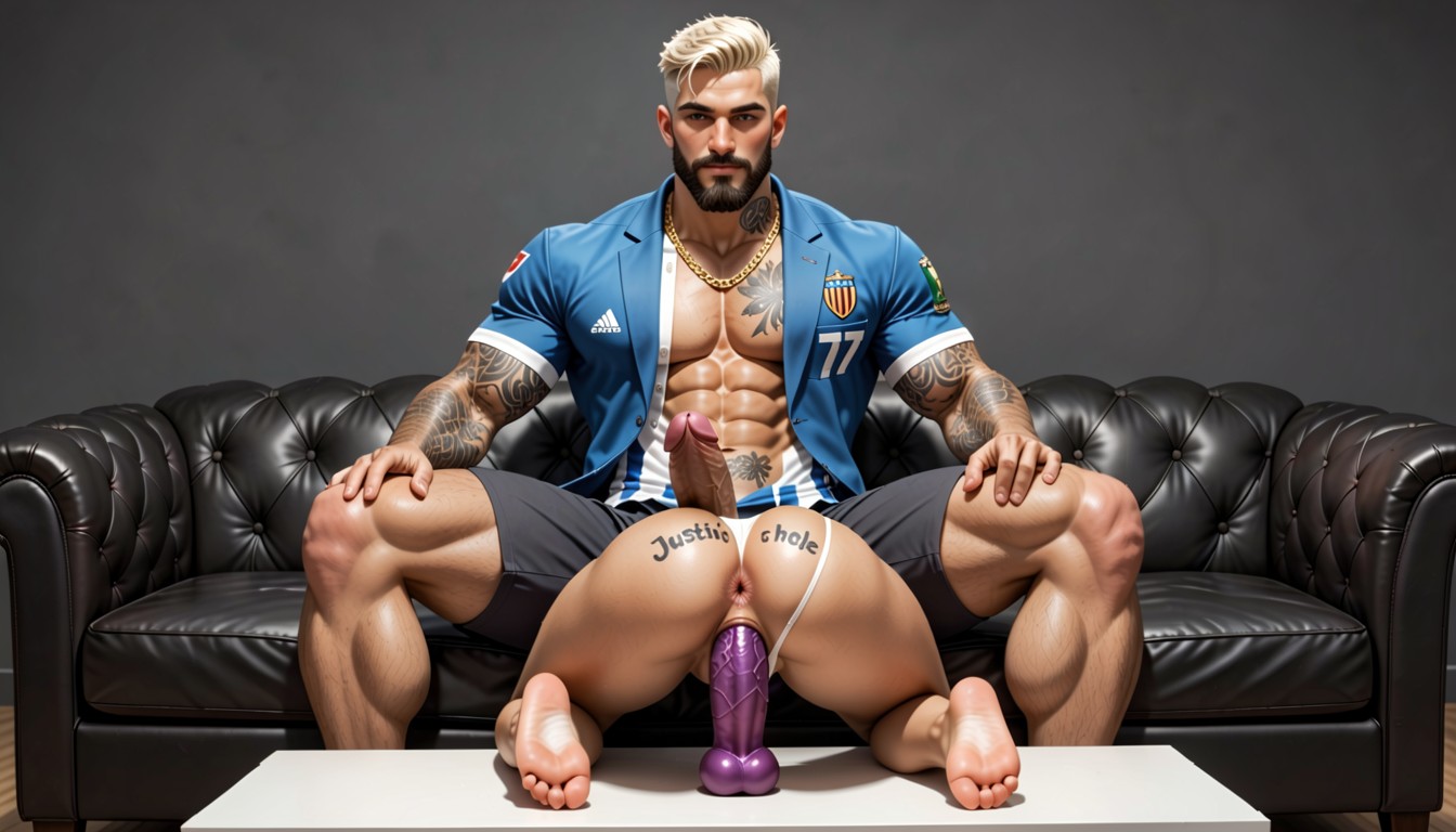 Styled, Atletico Madrid # Nationality/features Argentine Olive/tanned Skin Tone Dark Intense Eyes, Textured - Burst Fade Stands Out Immediately Signature Look Facial Hair Full Beard And Mustache Well-groomed But Rugged Connects Cleanly Argentine Passion Build Muscular AI Gay Porn