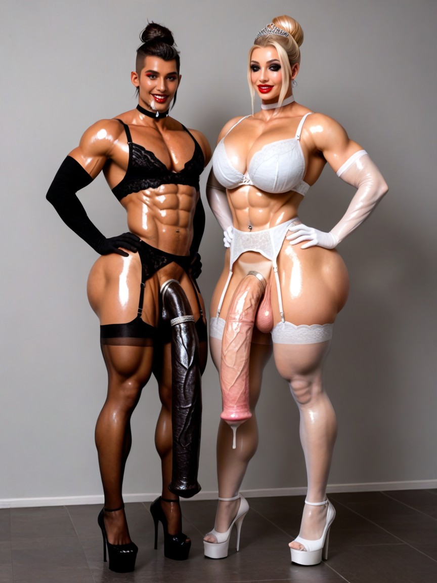 Looking At Viewer, Beautiful Faces, Muscular Abs AI Gay Porn