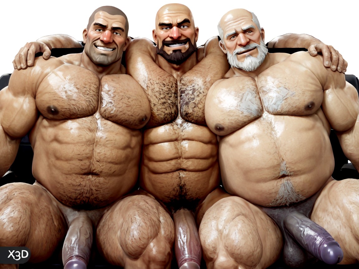 2 People, Simple Background, Latino AI Gay Porn