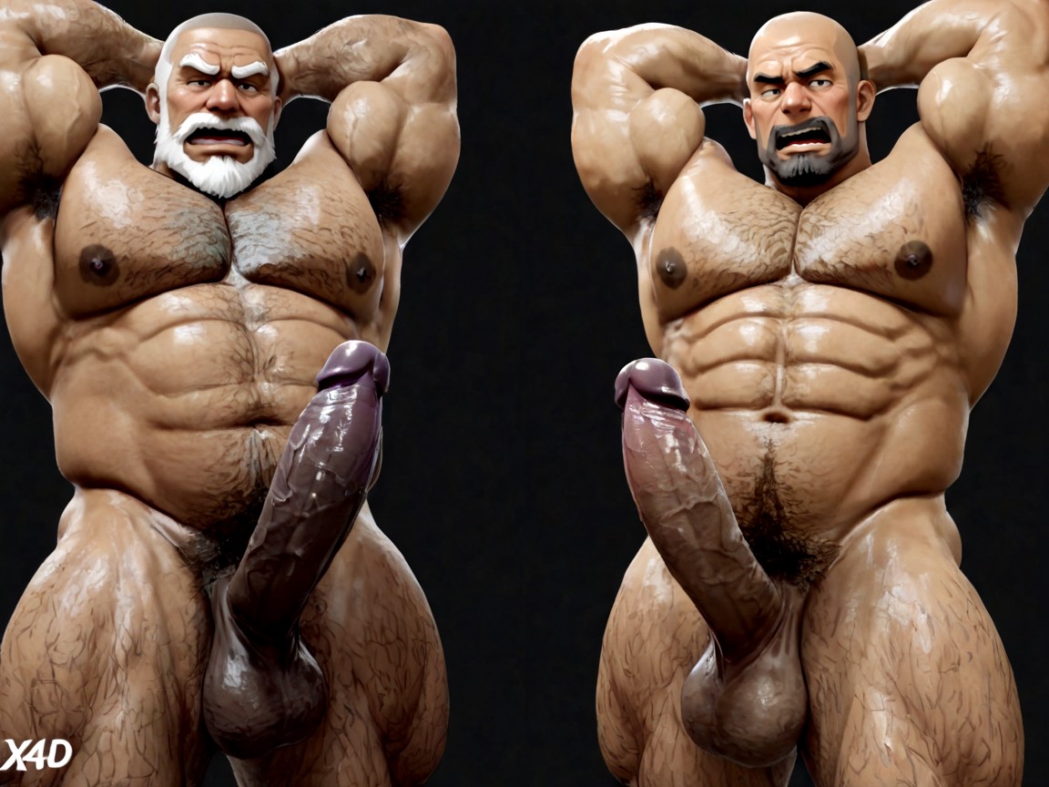 Large Square Jaw, Looking At Viewer, 30+ AI Gay Porn