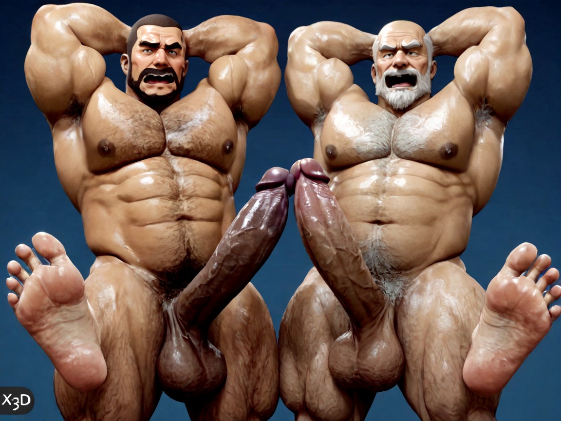 Looking At Viewer, Excessive Body Hair, Sideburns AI Gay Porn
