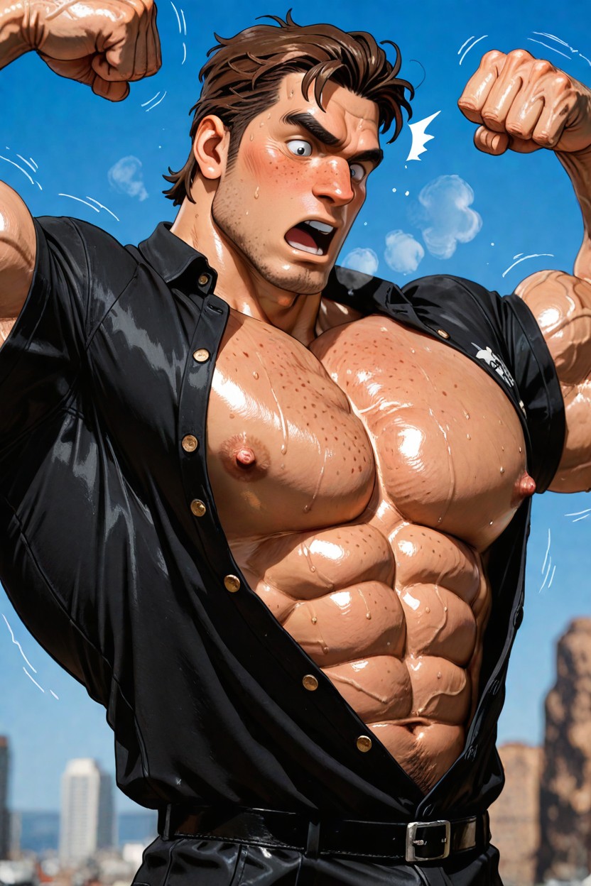 Uncensored, Freckles On Pecs, Depth Of Field AI Gay Porn