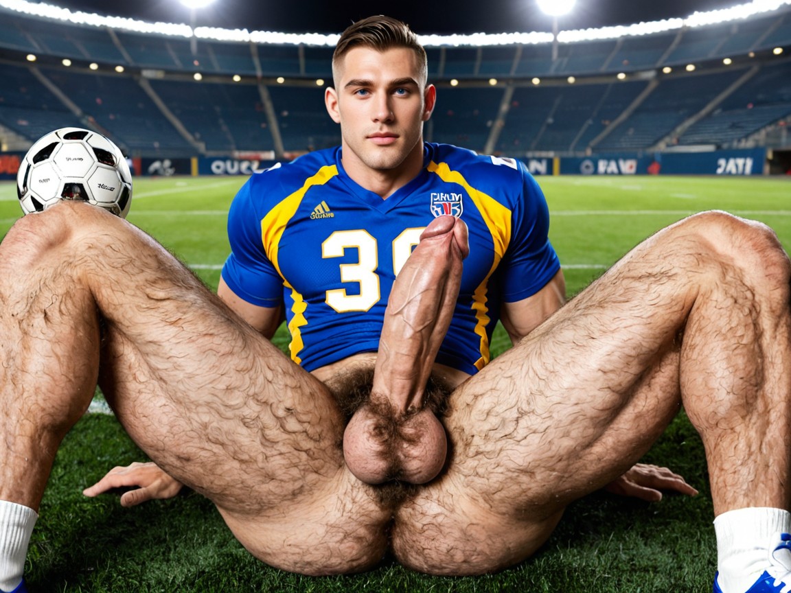 Hyper Hairy Ass, Proud Of His Huge Erect Penis, 18+ AI Gay Porn