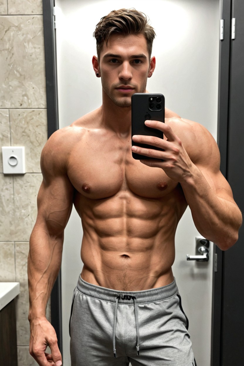 Leaving The Background Slightly Blurred, 18+, Likely Via A Mirror Reflection The Subject Is Centered Porno gay IA