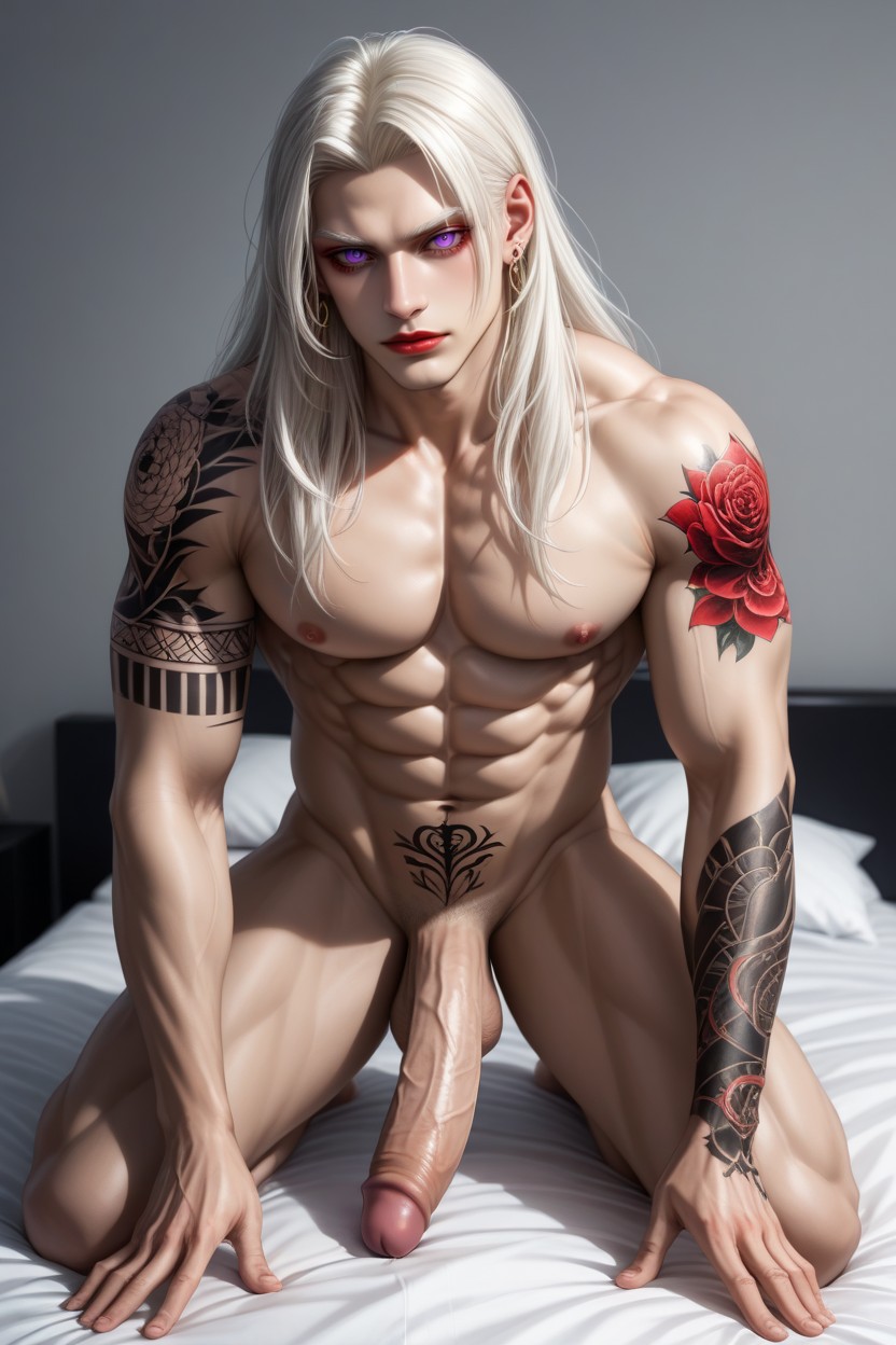 Six-pack, Foreskin, Crotch Tattoo AI Gay Porn