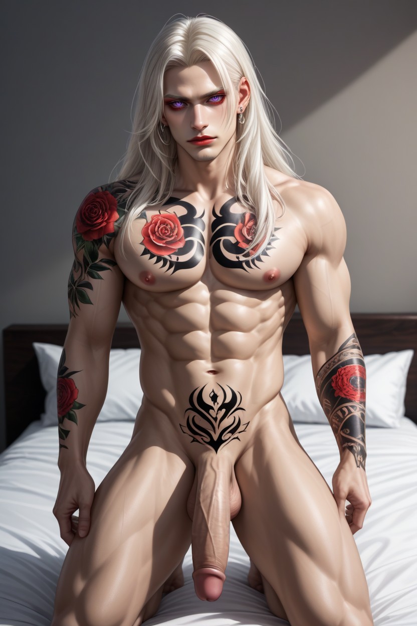 Foreskin, Long Length, Crotch Tattoo AI Gay Porn