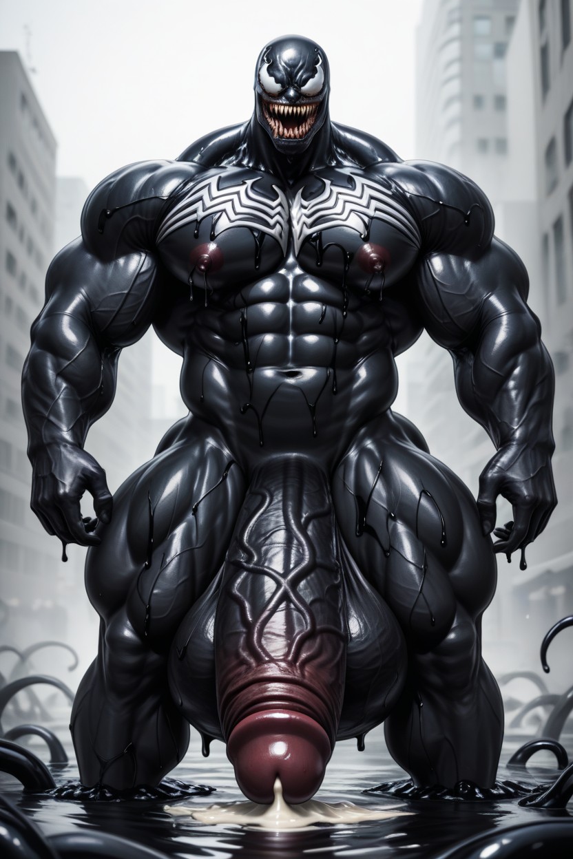 Wide, Thick Thighs, Erect Penis AI Gay Porn
