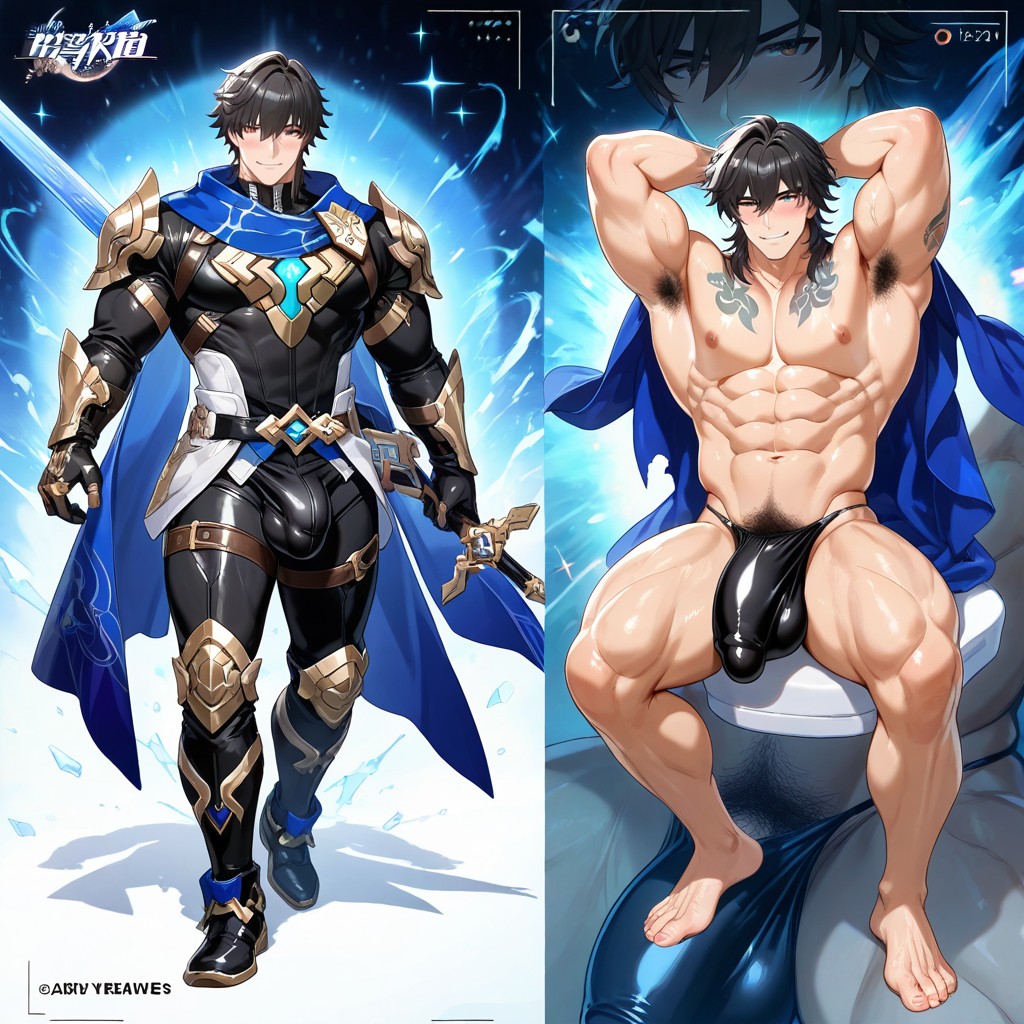 Medium Ass, Caelus From Honkai Star Rail, K Resolution AI Gay Porn