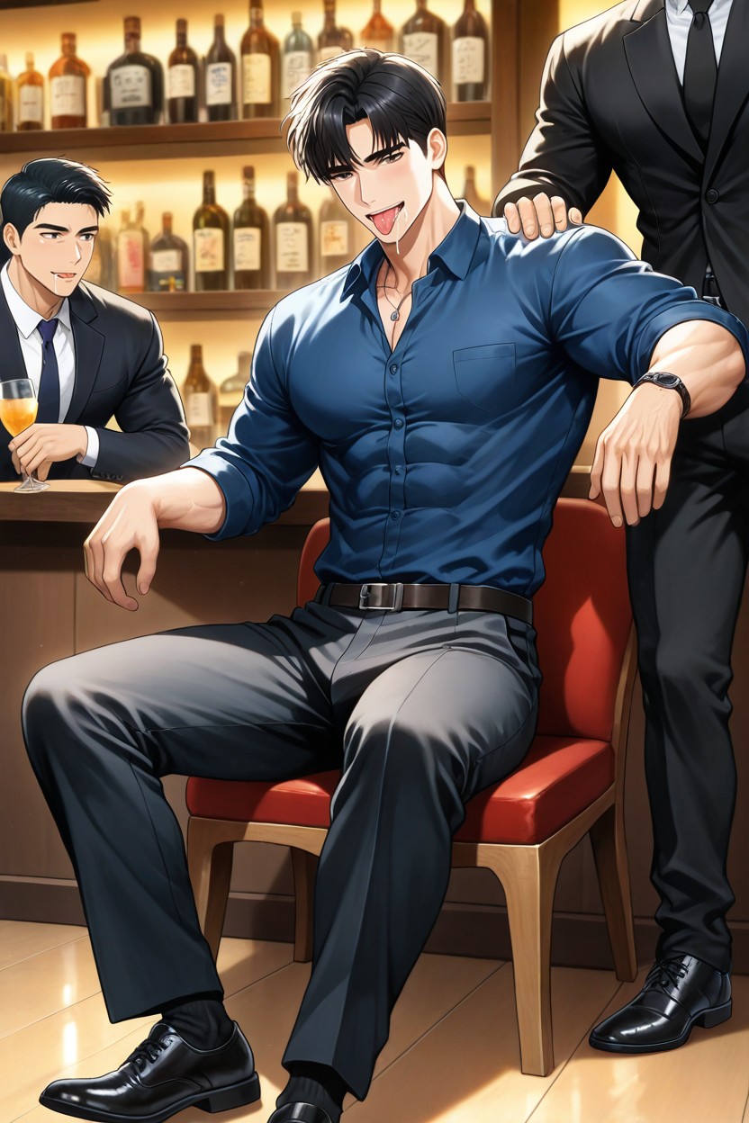 Medium Ass, Drooling, Person AI Gay Porn