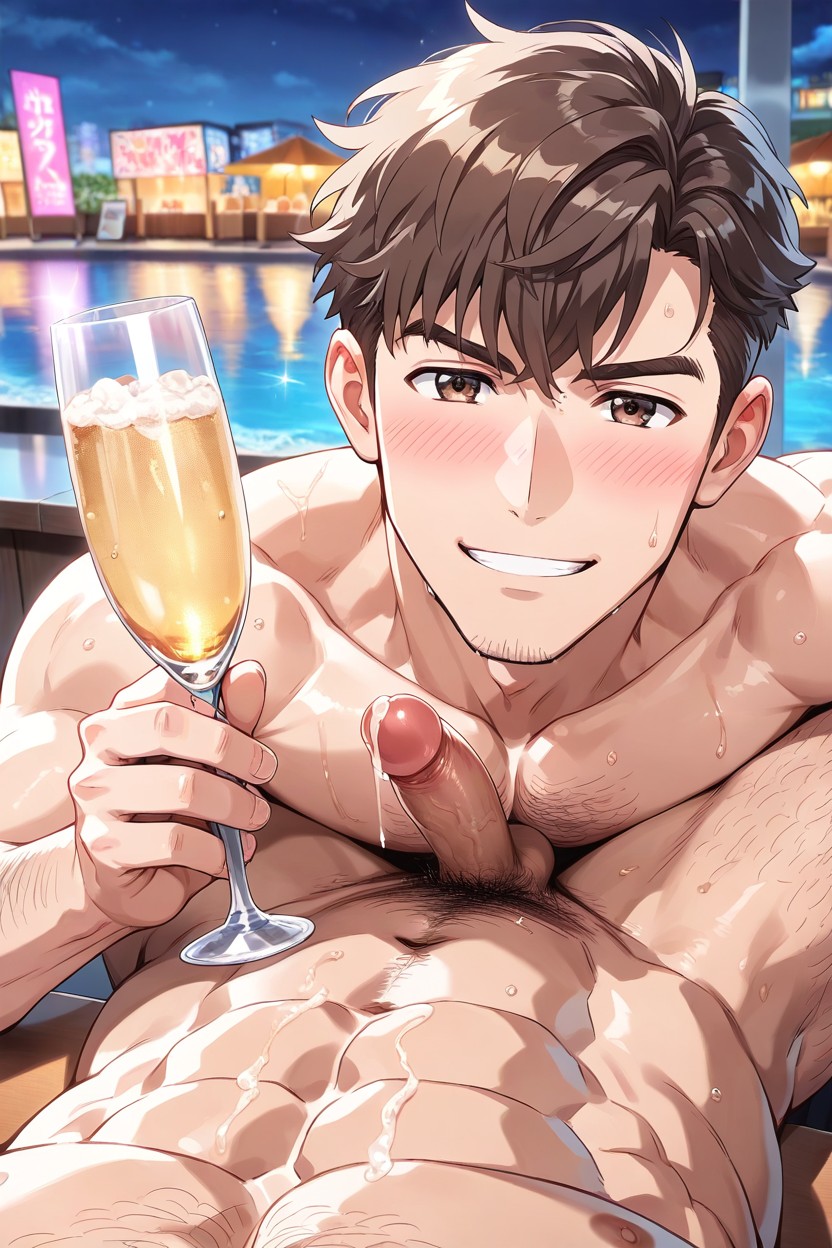 Eyes Size, No Stubble, Close Mouth AI Gay Porn