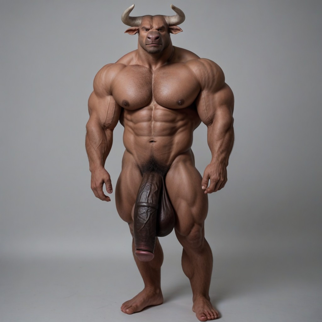 Flared Glans, Black Cock Bigger, Full Body AI Gay Porn