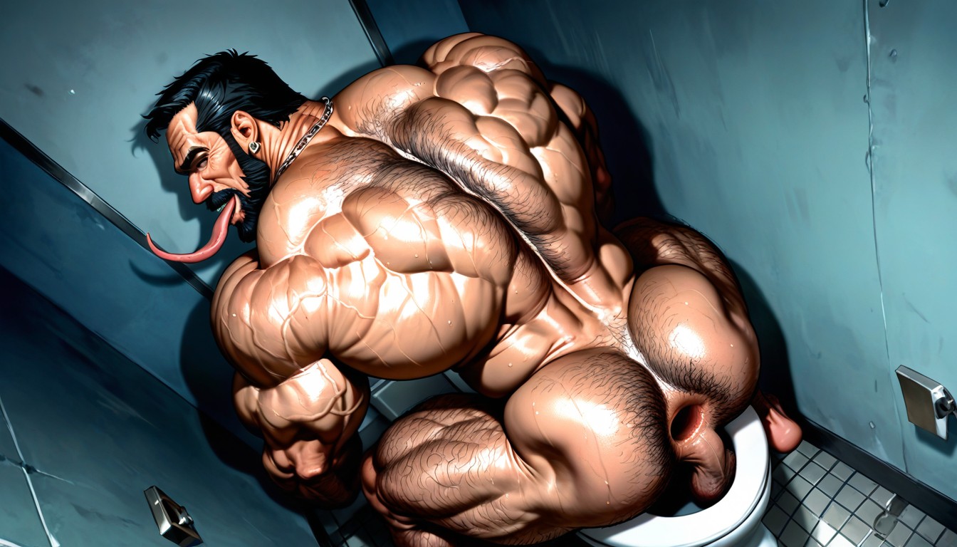 Long Strong Neck, Hairy Ass, Thick Eyebrows AI Gay Porn