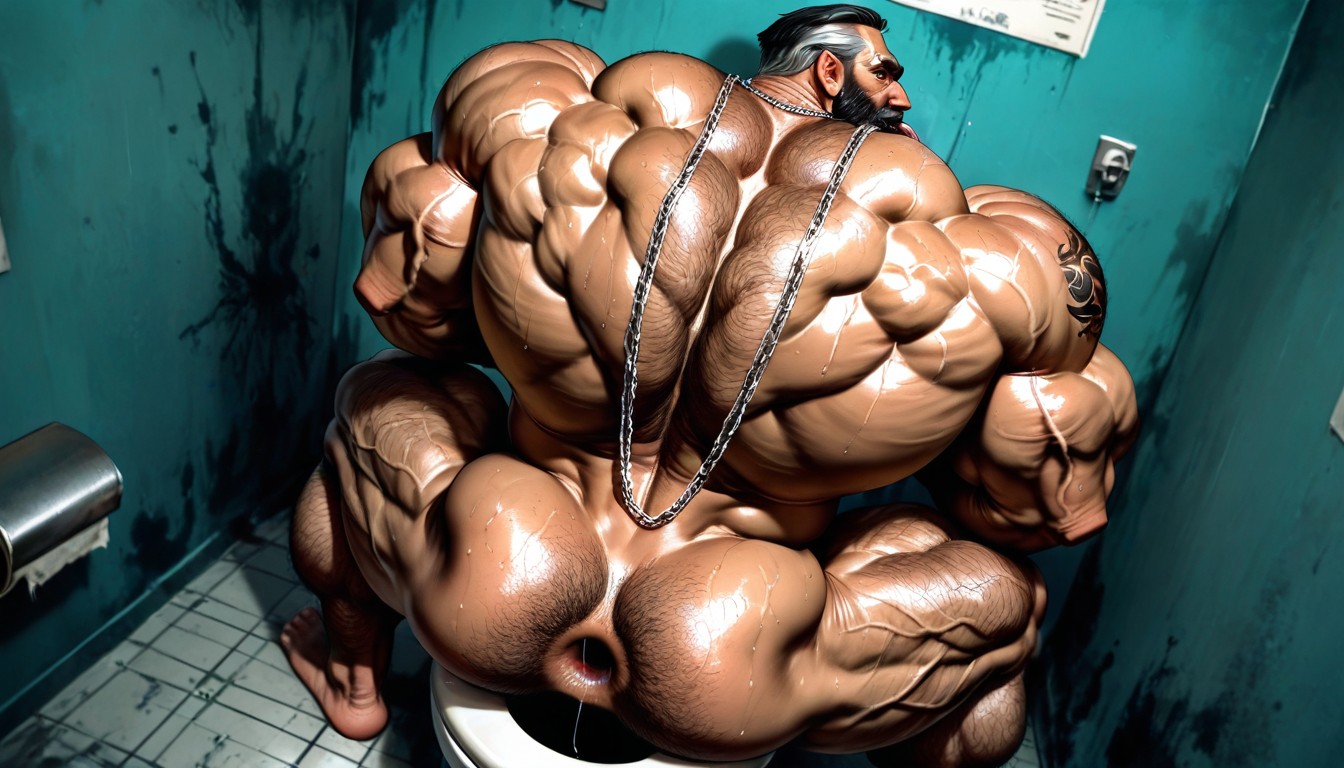 Wide Muscle Back, Naked, Sombra Dura Porno gay IA